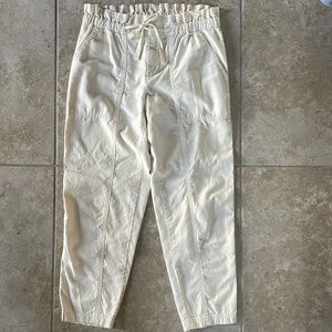 Beige Madewell Paper Bag Waist Pants